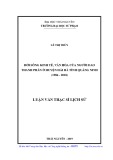 Luận văn Thạc sĩ Lịch sử: Đời sống kinh tế, văn hóa của người Dao Thanh Phán ở huyện Hải Hà tỉnh Quảng Ninh (1986 - 2018)