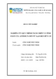 Đồ án tốt nghiệp: Nghiên cứu quy trình tách chiết và tính chất của Anthocyanin từ gạo đen hữu cơ