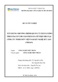 Đồ án tốt nghiệp: Xây dựng chương trình quản lý chất lượng theo HACCP cho sản phẩm Pa-tê thịt heo tại công ty TNHH MTV Việt Nam kỹ nghệ súc sản (VISSAN)