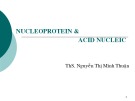 Bài giảng Nucleoprotein và acid nucleic - ThS. Nguyễn Thị Minh Thuận