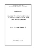 Luận văn Thạc sĩ Kinh tế: Ứng dụng nghiệp vụ bao thanh toán tại Ngân hàng TMCP Công Thương Việt Nam