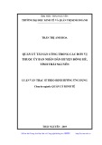 Luận văn Thạc sĩ Quản lý kinh tế: Quản lý tài sản công trong các đơn vị thuộc Ủy ban nhân dân huyện Đồng Hỷ, tỉnh Thái Nguyên