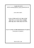 Luận văn Thạc sĩ Quản lý kinh tế: Tăng cường quản lý nhà nước đối với các cụm công nghiệp trên địa bàn tỉnh Thái Nguyên