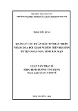 Luận văn Thạc sĩ Quản lý kinh tế: Quản lý các dự án đầu tư phát triển nhằm xóa đói giảm nghèo trên địa bàn huyện Ngân Sơn, tỉnh Bắc Kạn