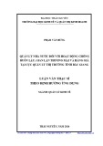 Luận văn Thạc sĩ Quản lý kinh tế: Quản lý nhà nước đối với hoạt động chống buôn lậu, gian lận thương mại và hàng giả tại Cục Quản lý thị trường tỉnh Bắc Giang