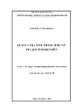 Luận văn Thạc sĩ Quản lý kinh tế: Quản lý nhà nước trong lĩnh vực du lịch tỉnh Điện Biên
