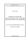 Luận văn Thạc sĩ Quản lý kinh tế: Tạo động lực làm việc cho đội ngũ cán bộ, công chức cấp xã trên địa bàn huyện Mường Ảng, tỉnh Điện Biên