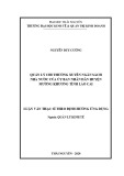 Luận văn Thạc sĩ Quản lý kinh tế: Quản lý chi thường xuyên ngân sách nhà nước của ủy ban nhân dân huyện Mường Khương tỉnh Lào Cai