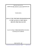 Luận văn Thạc sĩ Quản lý kinh tế: Quản lý thu thuế đối với hộ kinh doanh cá thể tại Chi cục Thuế thị xã phổ yên tỉnh Thái Nguyên