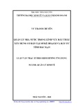 Luận văn Thạc sĩ Quản lý kinh tế: Quản lý nhà nước trong lĩnh vực đấu thầu xây dựng cơ bản tại Sở Kế hoạch và Đầu tư tỉnh Bắc Kạn