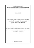 Luận văn Thạc sĩ Quản lý kinh tế: Tăng cường công tác quản lý tài chính tại Sở Nông nghiệp và Phát triển nông thôn tỉnh Yên Bái