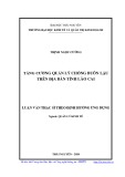 Luận văn Thạc sĩ Quản lý kinh tế: Tăng cường quản lý chống buôn lậu trên địa bàn tỉnh Lào Cai