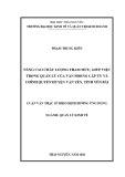 Luận văn Thạc sĩ Quản lý kinh tế: Nâng cao chất lượng tham mưu, giúp việc trong quản lý của Văn phòng cấp ủy và chính quyền huyện Văn Yên, tỉnh Yên Bái