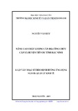 Luận văn Thạc sĩ Quản lý kinh tế: Nâng cao chất lượng cán bộ, công chức cấp xã huyện Tiên Du, tỉnh Bắc Ninh