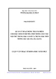 Luận văn Thạc sĩ Khoa học giáo dục: Quản lí hoạt động trải nghiệm ở trường phổ thông dân tộc nội trú THCS & THPT Bắc Quang, Hà Giang