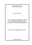 Luận văn Thạc sĩ Quản lý giáo dục: Quản lý hoạt động kiểm tra nội bộ ở các trường trung học cơ sở của huyện Nam Sách, tỉnh Hải Dương