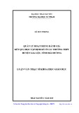 Luận văn Thạc sĩ Khoa học giáo dục: Quản lý hoạt động đánh giá kết quả học tập định kỳ ở các trường THPT, huyện Gia Lộc, tỉnh Hải Dương