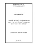 Luận văn Thạc sĩ Khoa học giáo dục: Công tác quản lý cán bộ phòng ban theo vị trí việc làm trường Đại học Hùng Vương tỉnh Phú Thọ