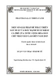 Luận văn Thạc sĩ Kinh tế: Một số giải pháp để phát triển sản xuất và đẩy mạnh xuất khẩu cà phê của nước Cộng Hòa Dân Chủ Nhân Dân Lào đến năm 2015