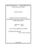 Luận văn Thạc sĩ Khoa học lâm nghiệp: Nghiên cứu sử dụng tư liệu viễn thám để theo dõi mất rừng do làm nương rẫy tại huyện Kim Bôi, tỉnh Hòa Bình