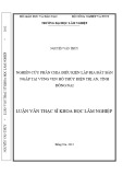 Luận văn Thạc sĩ Khoa học lâm nghiệp: Nghiên cứu phân chia điều kiện lập địa đất bán ngập tại vùng ven hồ thủy điện Trị An, tỉnh Đồng Nai