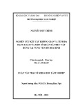 Luận văn Thạc sĩ Khoa học lâm nghiệp: Nghiên cứu kết cấu không gian và tính đa dạng loài của một số quần xã thực vật rừng tại vùng ven hồ Hòa Bình