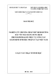 Luận văn Thạc sĩ Sinh học: Nghiên cứu phương pháp thử định hướng dấu vết máu bằng dung dịch phenolphthalein phục vụ công tác giám định sinh học pháp lý tại Việt Nam