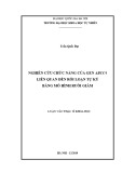 Luận văn Thạc sĩ Khoa học: Nghiên cứu vai trò của gen ABCC4 liên quan đến rối loạn tự kỷ bằng mô hình ruồi giấm