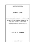 Luận văn Thạc sĩ Sinh học: Nghiên cứu khu hệ Lưỡng cư - bò sát và một số đặc điểm sinh học, sinh thái tại Khu Bảo tồn Quốc gia Nặm Hà, huyện Nặm Tha, tỉnh Luông Nặm Tha, nước Cộng Hòa Dân Chủ Nhân Dân Lào