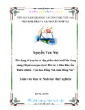 Luận văn Thạc sĩ Sinh học: Đa dạng di truyền và thụ phấn chéo loài Dầu Song nàng (Dipterocarpus dyeri Pierre) ở Khu Bảo tồn Thiên nhiên - Văn hóa Đồng Nai, tỉnh Đồng Nai