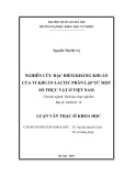 Luận văn Thạc sĩ Khoa học: Nghiên cứu đặc điểm kháng khuẩn của vi khuẩn lactic phân lập từ một số thực vật ở Việt Nam