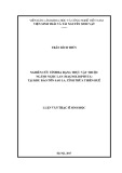 Luận văn Thạc sĩ Sinh học: Nghiên cứu tính đa dạng thực vật thuộc ngành Ngọc lan (Magnoliophyta) tại Khu bảo tồn Sao La, tỉnh Thừa Thiên-Huế