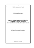 Luận văn Thạc sĩ Sinh học: Nghiên cứu hiện trạng thảm thực vật và hệ thực vật ở xã Thịnh Đức, thành phố Thái Nguyên, tỉnh Thái Nguyên