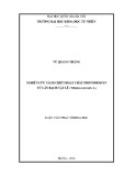 Luận văn Thạc sĩ Khoa học: Nghiên cứu tách chiết hoạt chất protodioscin từ cây Bạch tật lê (Tribulus terrestris L.)