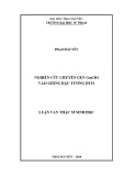 Luận văn Thạc sĩ Sinh học: Nghiên cứu chuyển gen GmCHI vào giống đậu tương ĐT51