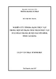 Luận văn Thạc sĩ Sinh học: Nghiên cứu tính đa dạng thực vật trong một số trạng thái thảm thực vật ở xã Phan Thanh, huyện Nguyên Bình, tỉnh Cao Bằng