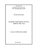 Luận án Tiến sĩ Luật học: Giám đốc thẩm trong tố tụng hình sự Việt Nam