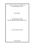 Luận văn Thạc sĩ Luật học: Các tội phạm về cờ bạc từ thực tiễn huyện Chư Sê, tỉnh Gia Lai