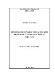 Luận văn Thạc sĩ Luật học: Hình phạt bổ sung đối với các tội xâm phạm sở hữu trong luật hình sự Việt Nam