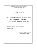 Luận văn Thạc sĩ Luật hình sự và Tố tụng hình sự: Bảo đảm quyền con người của bị cáo trong xét xử sơ thẩm vụ án hình sự từ thực tiễn thành phố Hồ Chí Minh