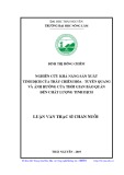 Luận văn Thạc sĩ Chăn nuôi: Nghiên cứu khả năng sản xuất tinh dịch của trâu Chiêm Hóa - Tuyên Quang và ảnh hưởng của thời gian bảo quản đến chất lượng tinh dịch