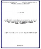 Luận văn Thạc sĩ Khoa học lâm nghiệp: Nghiên cứu tri thức bản địa trong quản lý, sử dụng tài nguyên rừng của người K’Ho tại vườn quốc gia Bidoup – núi Bà tỉnh Lâm Đồng