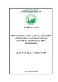 Luận văn Thạc sĩ Chăn nuôi: Đánh giá khả năng sản xuất của gà Lạc Thủy nuôi bán thâm canh trong nông hộ tại xã Hưng Thi, huyện Lạc Thủy, tỉnh Hòa Bình