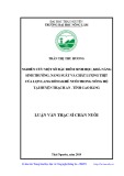 Luận văn Thạc sĩ Chăn nuôi: Nghiên cứu một số đặc điểm sinh học, khả năng sinh trưởng, năng suất và chất lượng thịt của lợn Lang Đông Khê nuôi trong nông hộ tại huyện Thạch An  tỉnh Cao Bằng