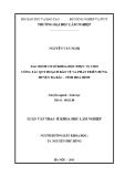 Luận văn Thạc sĩ Khoa học Lâm nghiệp: Xác định cơ sở khoa học phục vụ cho công tác quy hoạch bảo vệ và phát triển rừng huyện Đà Bắc - tỉnh Hoà Bình