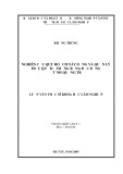 Luận văn Thạc sĩ Khoa học lâm nghiệp: Nghiên cứu quy hoạch xây dựng và quản lý hiệu quả hệ thống rừng đặc dụng ở tỉnh Quảng Trị