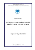 Luận văn Thạc sĩ Kinh tế: Tác động của FDI tới tăng trưởng kinh tế thành phố Hồ Chí Minh