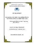 Luận văn Thạc sĩ Kinh tế: Xây dựng cấu trúc tài chính tối ưu tại Tổng công ty thép Việt Nam