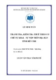 Luận văn Thạc sĩ Kinh tế: Hoàn thiện thanh tra, kiểm tra thuế theo cơ chế tự khai - Tự nộp trên địa bàn tỉnh Bến Tre