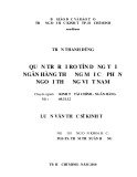 Luận văn Thạc sĩ Kinh tế: Quản trị rủi ro tín dụng tại Ngân hàng thương mại cổ phần Ngoại thương Việt Nam - Trần Thanh Dũng